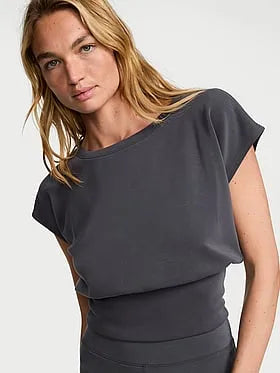 Featherweight Knit Short-Sleeve Top