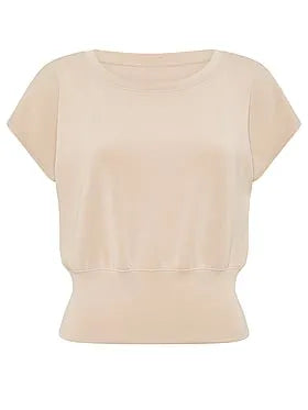 Featherweight Knit Short-Sleeve Top