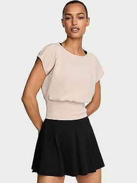 Featherweight Knit Short-Sleeve Top