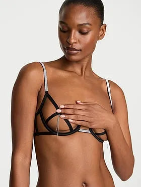 Shine Strappy Peekaboo Balconette Bra