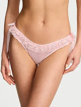 Blossom Embroidery Side-Tie Brazilian Panty