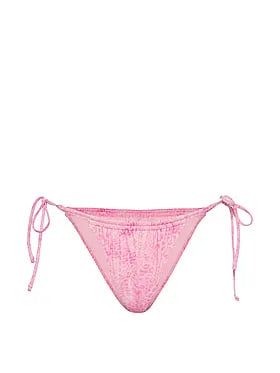 Ruched Double-Strap Brazilian Bikini Bottom