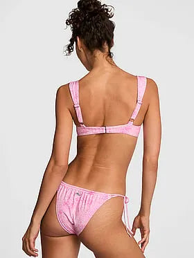 Ruched Double-Strap Brazilian Bikini Bottom