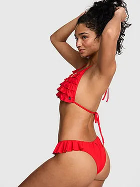 Ruï¬e Triangle Bikini Top