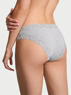Cotton Lace-Waist Bikini Panty