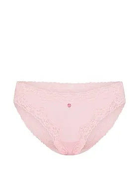 Cotton Lace-Waist Bikini Panty