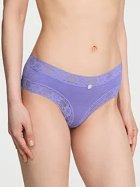Cotton Lace-Trim Cheeky Panty
