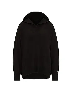Luxe Knit V-Neck Hoodie Sweater