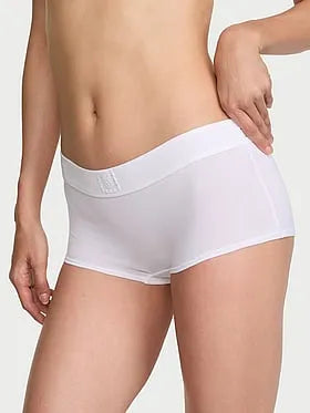 Logo Cotton Lace Patch Boyshort Panty