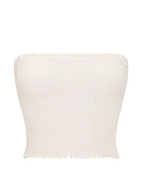 Beachwear Cotton Smocked Tube Top