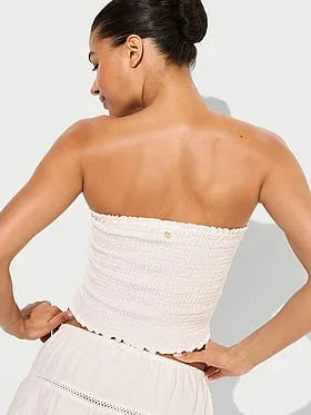 Beachwear Cotton Smocked Tube Top