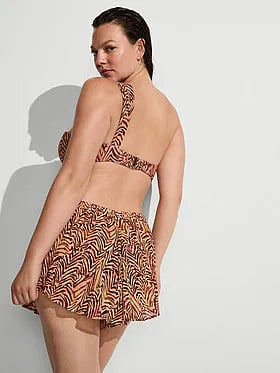 Beachwear Sheer Crinkle Flutter Short