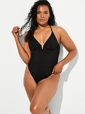 V-Wire Plunge Cheeky One-Piece Swimsuit