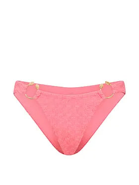 Beach Hoops Textured Jacquard Brazilian Bikini Bottom