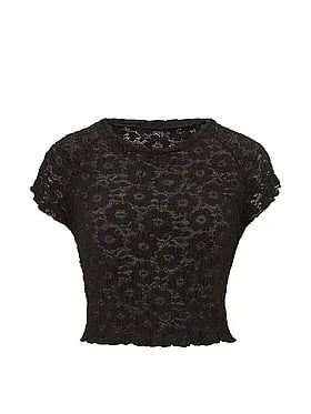 Floral Crochet Cover-Up Tee