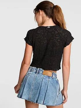 Floral Crochet Cover-Up Tee