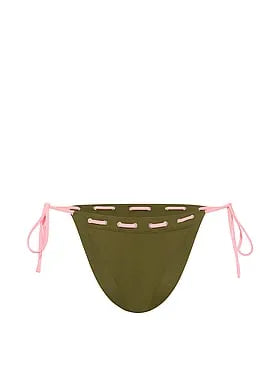 Laced Side-Tie Cheeky Bikini Bottom