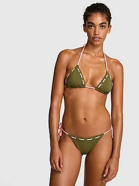 Laced Side-Tie Cheeky Bikini Bottom