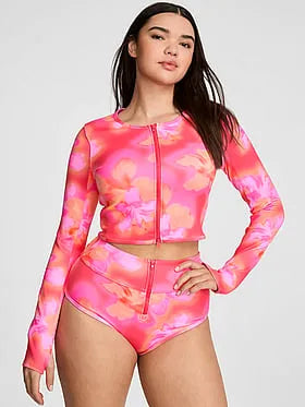 High-Waisted Scuba Boyshort Bikini Bottom