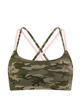 PINK Relayâ¢ Square-Neck Cross-Back Sports Bra