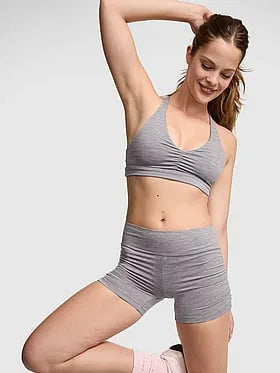 PINK Relayâ¢ Ruched Bun Shorts