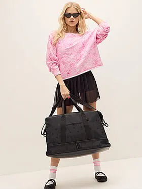 Satin Nylon Travel Duï¬e Bag