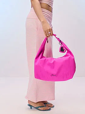 Satin Nylon Hobo Bag