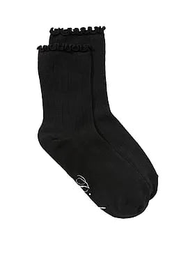 1-Pack Pointelle Ruffle Socks