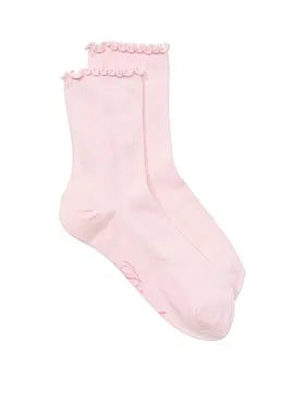 1-Pack Pointelle Ruffle Socks