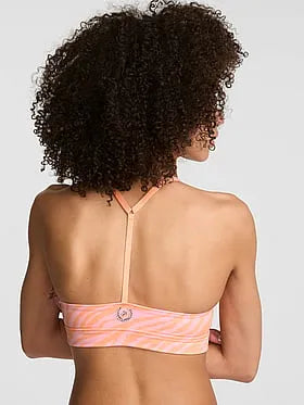 PINK Relayâ¢ Ruched Plunge Sports Bra