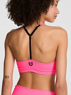 PINK Relayâ¢ Ruched Plunge Sports Bra