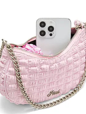 Crescent Ruched Shoulder Bag