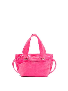 Canvas Flat-Bottom Mini Tote Bag