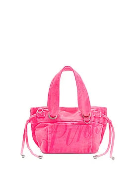 Canvas Flat-Bottom Mini Tote Bag