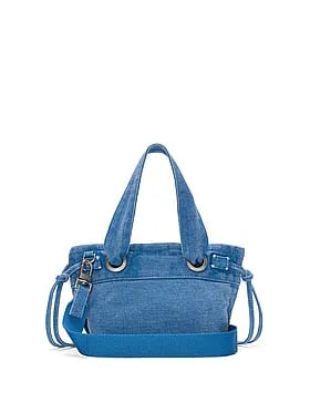 Canvas Flat-Bottom Mini Tote Bag