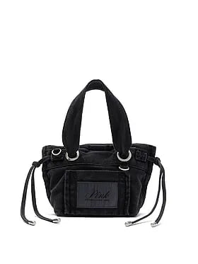 Canvas Flat-Bottom Mini Tote Bag