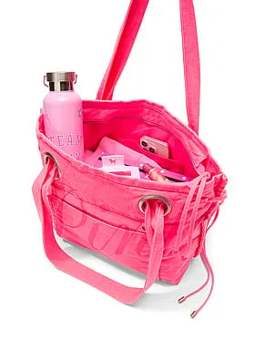Canvas Flat-Bottom Tote Bag