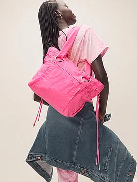 Canvas Flat-Bottom Tote Bag