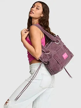 Canvas Flat-Bottom Tote Bag