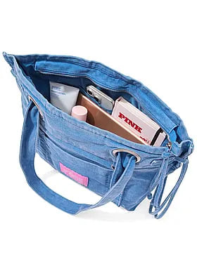 Canvas Flat-Bottom Tote Bag