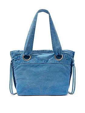 Canvas Flat-Bottom Tote Bag