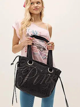 Canvas Flat-Bottom Tote Bag