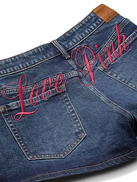 Denim by PINK Mid-Rise Cheeky Shortie
