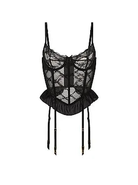 Tease Bow Lace Garter Corset Top