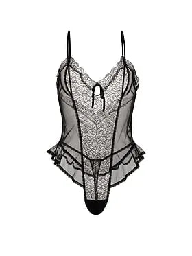 Tease Lace & Mesh Flutter Romper