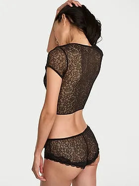 Tease Lace Tee & Shortie Set