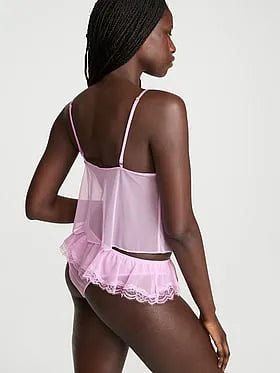 Tease Chiffon & Lace Flyaway Cami Set