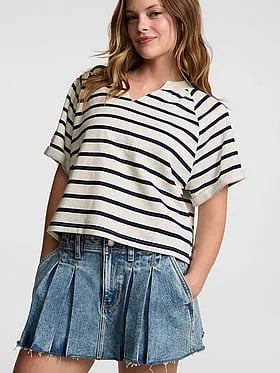 Campus Terryâ¢ Short-Sleeve Crew Sweatshirt