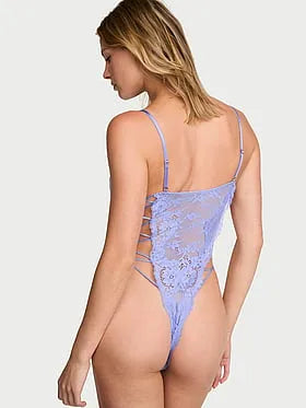 Lace Strappy Triangle Peekaboo Teddy