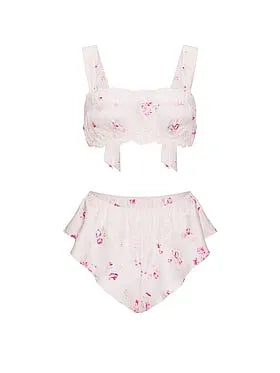 Butterflies Jacquard Bralette & Flutter Short Set